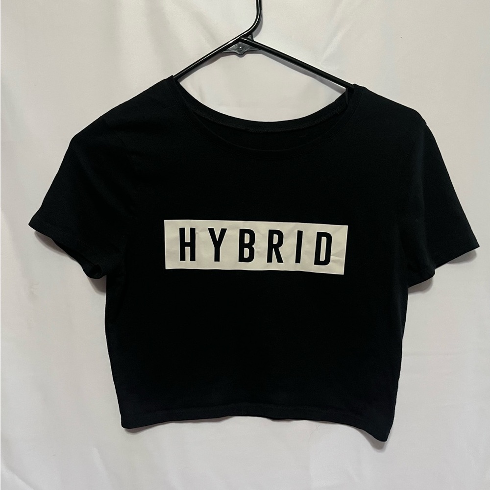 Hybrid Black and White Crop Top